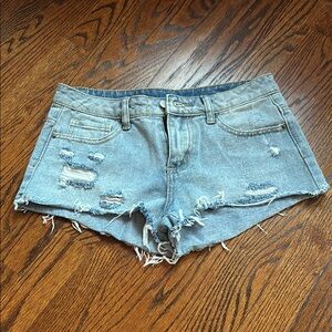 Distressed Denim Shorts